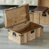 Vintiquewise Natural Wooden Style Trunk with Handles, PK 2 QI004014.2